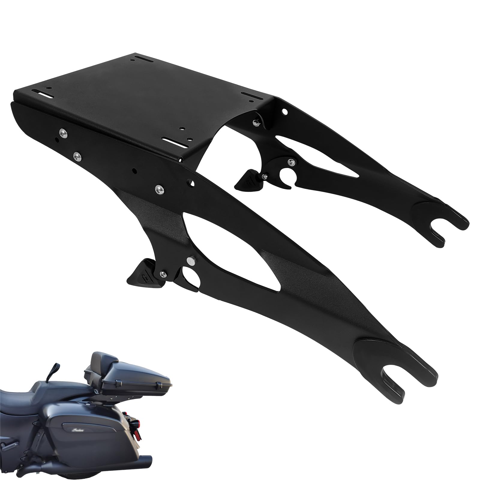 Amazon.com: Black Luggage Rack Mount Top Case Box Compatible for